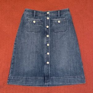 Talbots Midi Jean Skirt-Size 10P